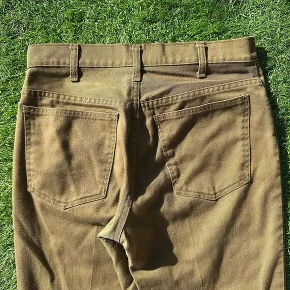 Vintage Levi Strauss Jeans Men Size 30 x 26 Brown‎ Talon Zipper - Picture 6 of 9